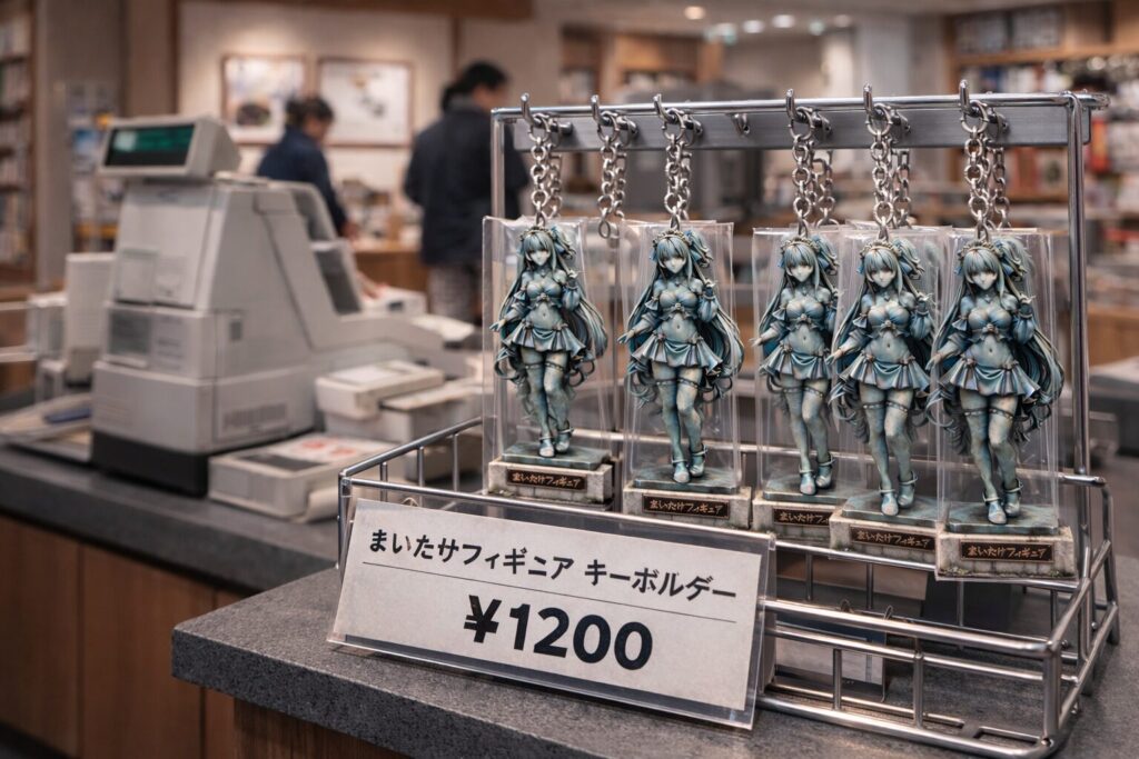 まいたけフィギュア、女性銅像風のキーホルダーラック(創作オリジナル) まいたけフィギュア、女性銅像風のキーホルダーラック(創作オリジナル)