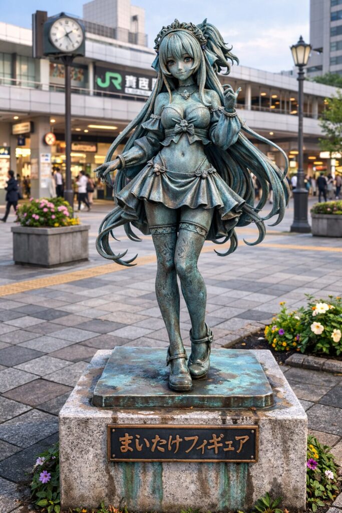 まいたけフィギュア、女性銅像風(創作オリジナル) まいたけフィギュア、女性銅像風(創作オリジナル)